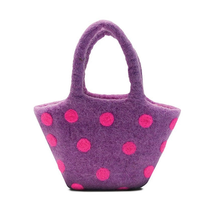 Felted Polka Dot Handbag