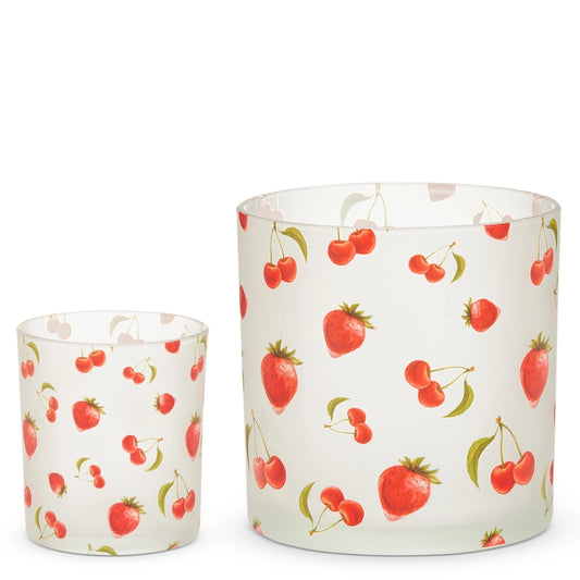 Strawberry Toss Pattern Containers 2 pc