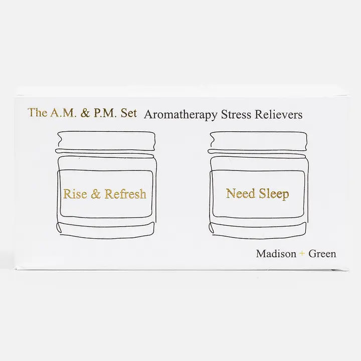 "A.M. & P.M" Set of Two Aromatherapy Inhalers