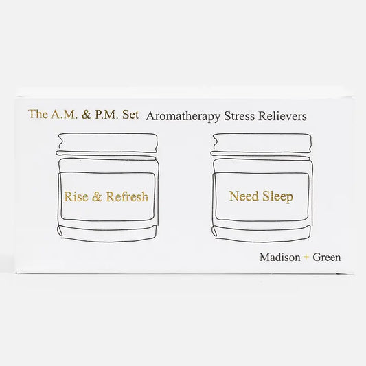 "A.M. & P.M" Set of Two Aromatherapy Inhalers