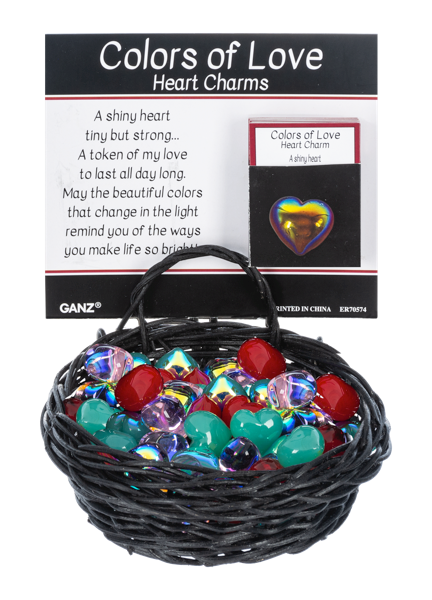 Colors of Love Heart Charms