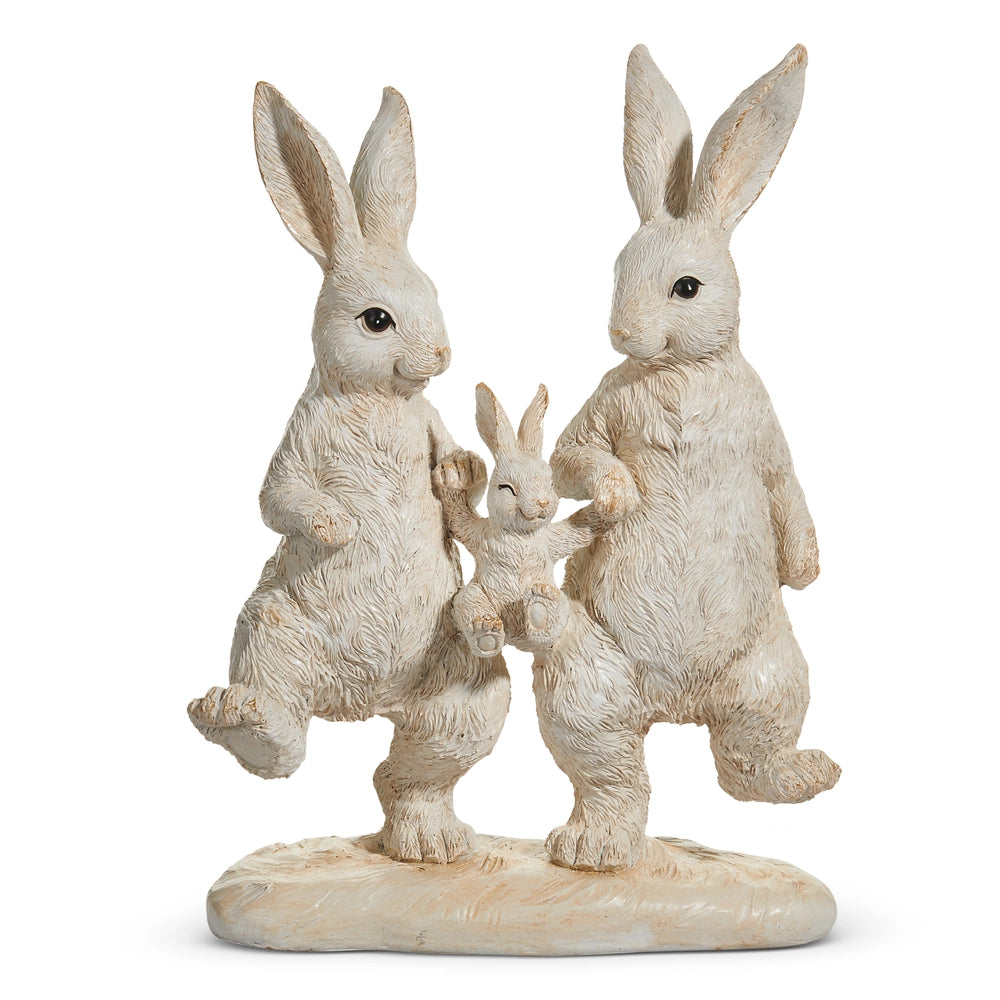 11" White Bunny Family