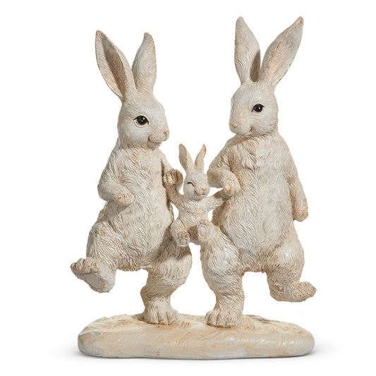 11" White Bunny Family