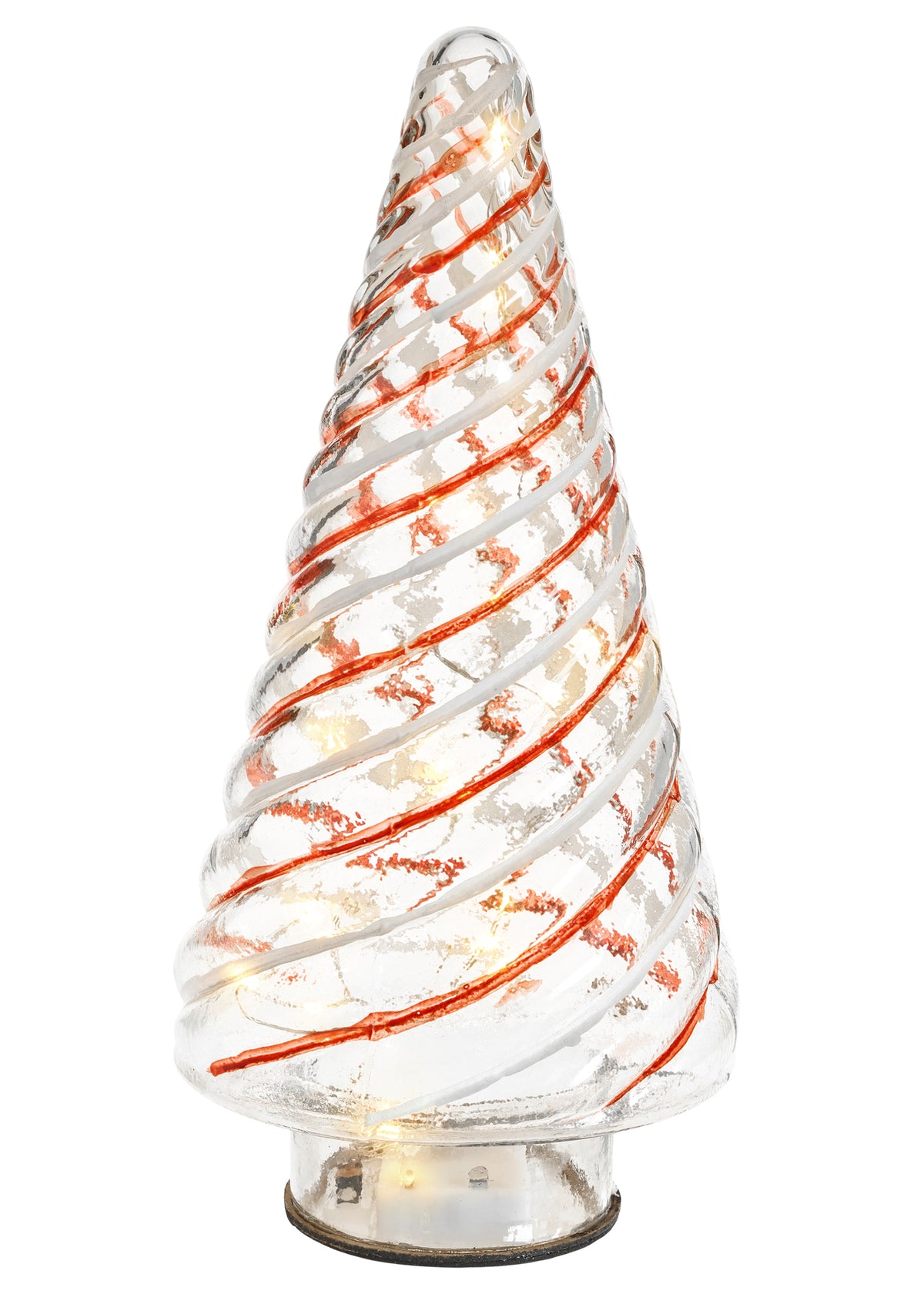Spiral Glass Cone, Led- 12"