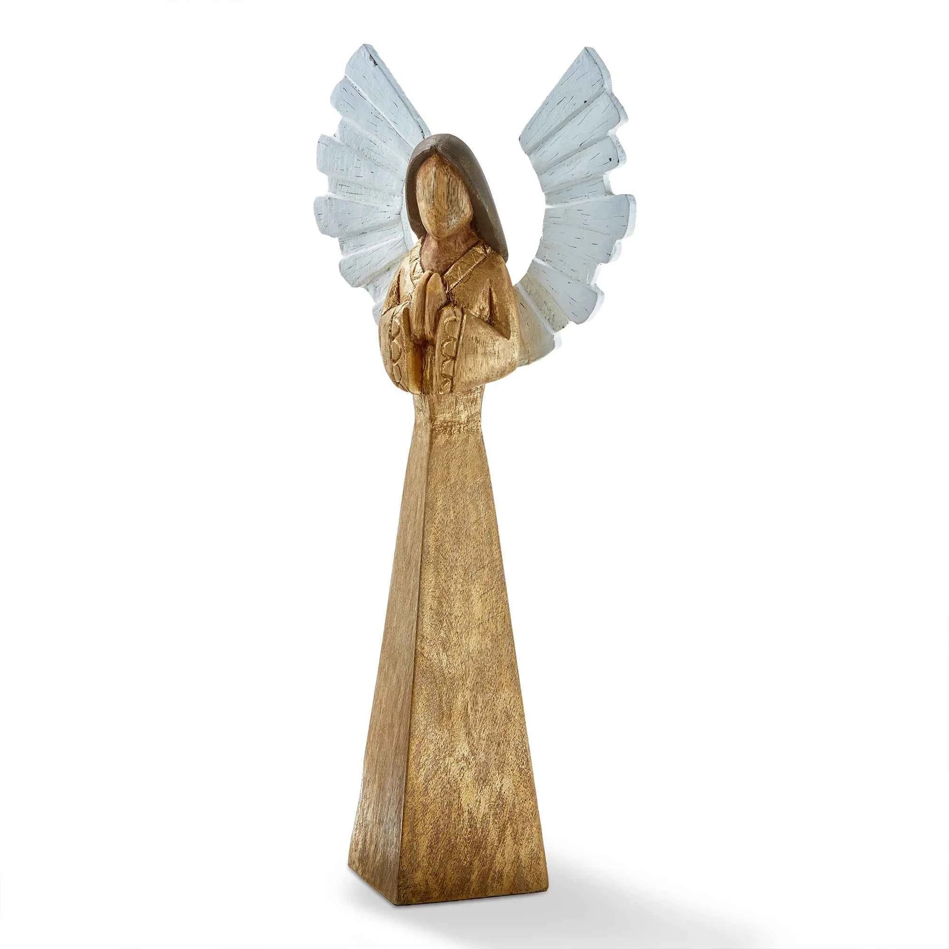Carved Wood Angel Decor