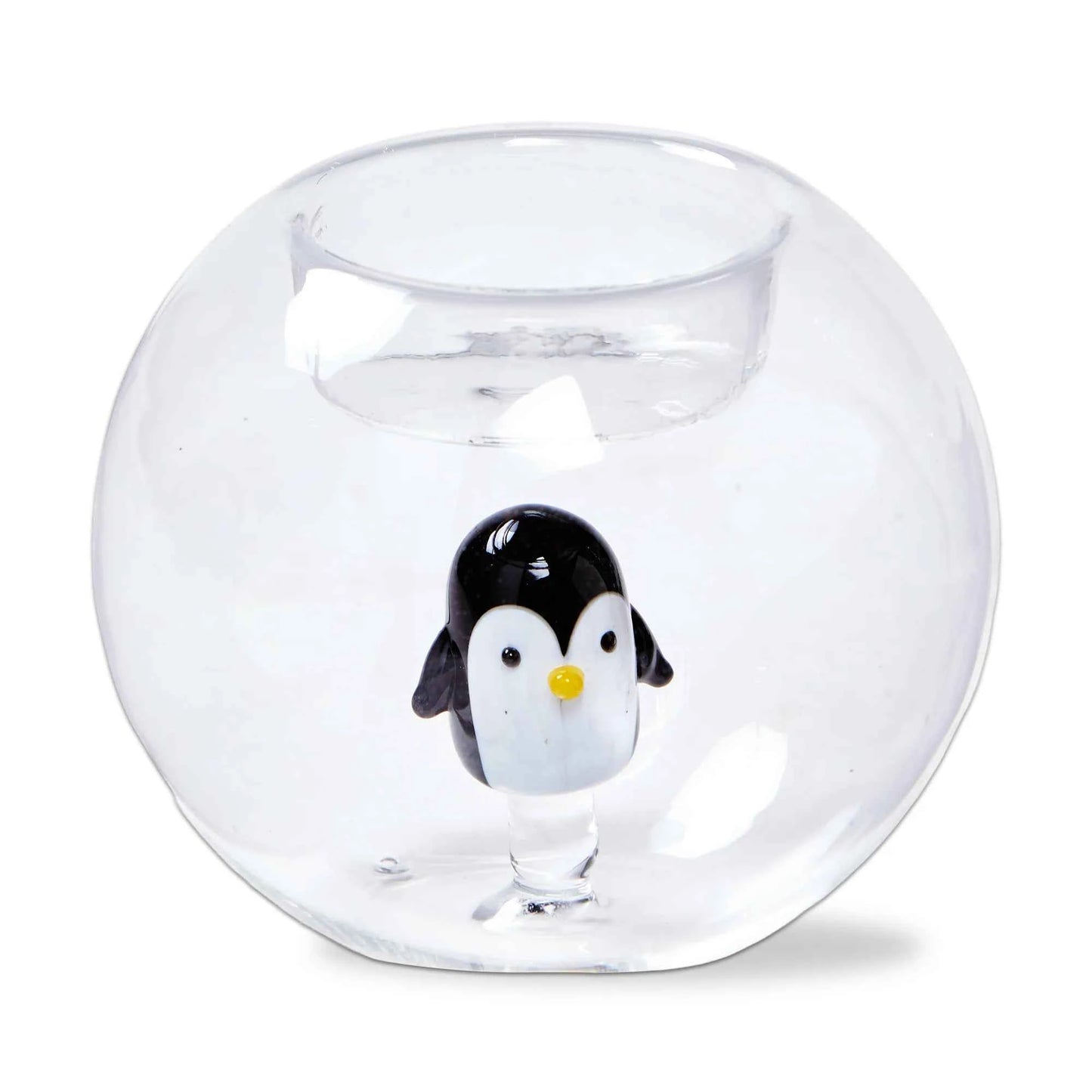 Penguin Globe Tealight Holder
