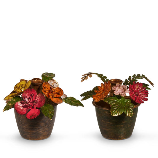 6" Potted Floral Candle Holder-sold separately