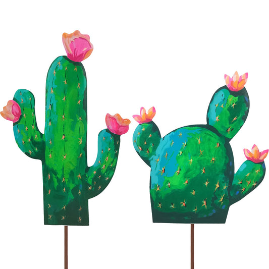 Dark Green Cactus-Set of 2