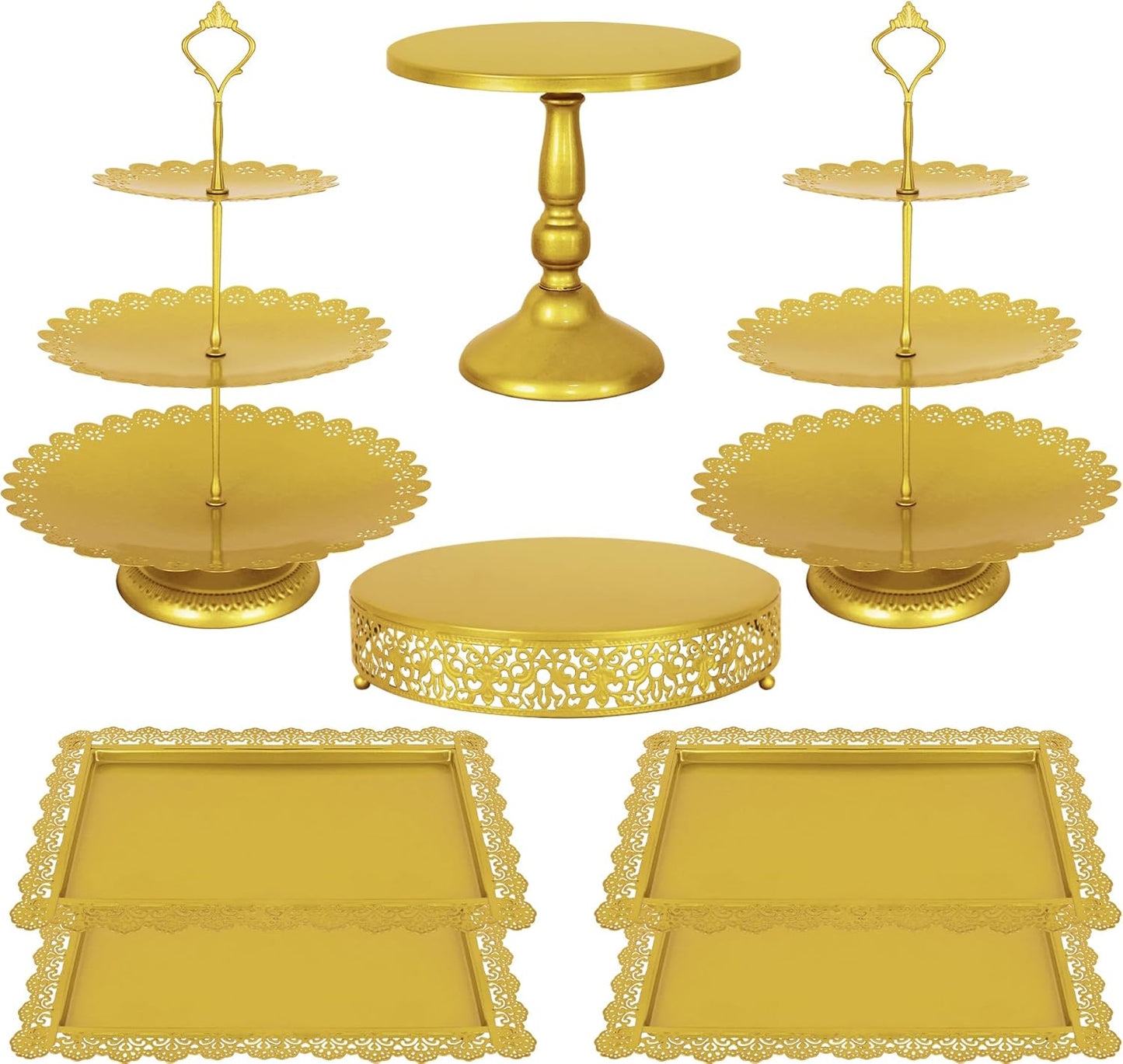 assorted cake stands and trays - sold separately