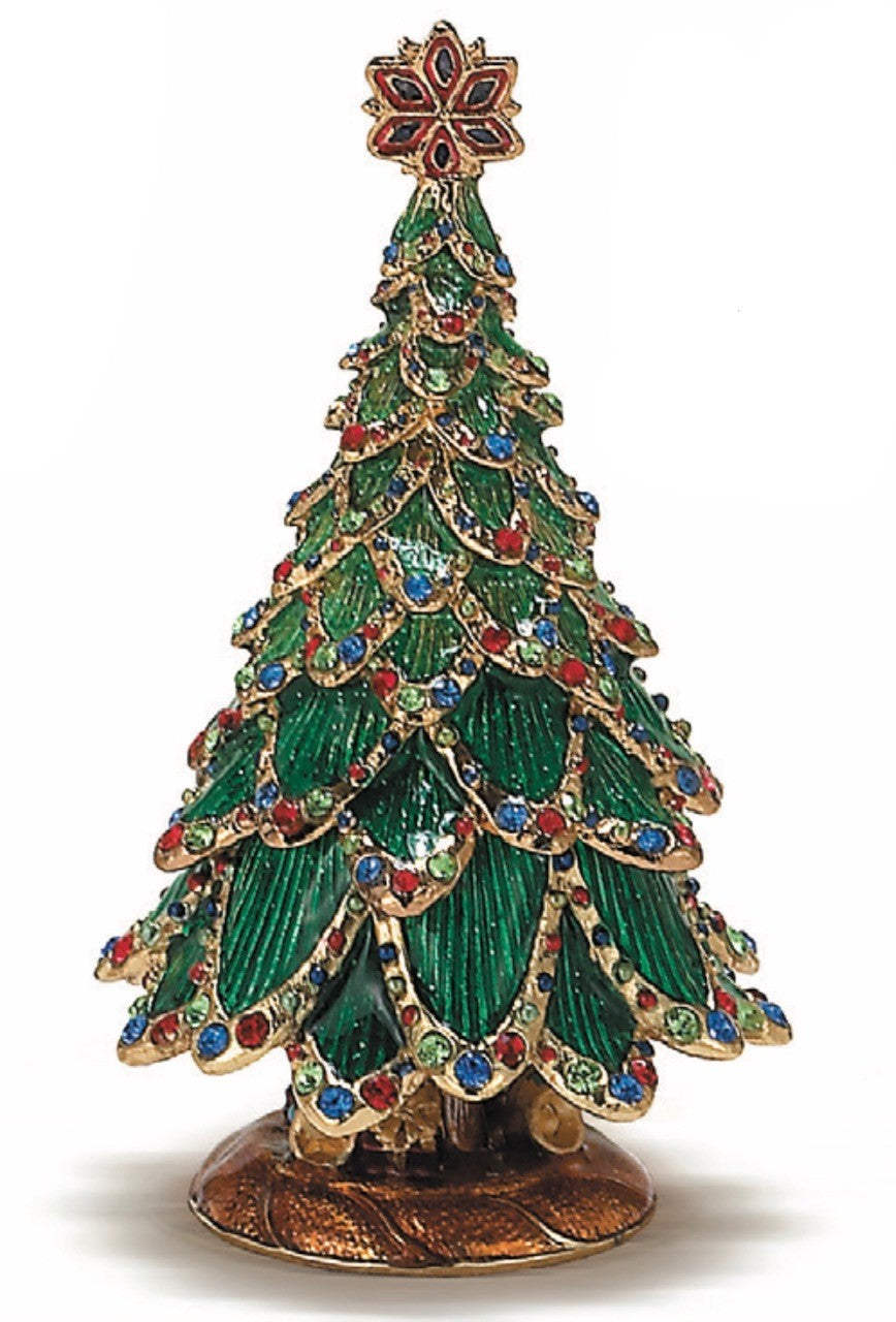 Christmas Tree trinket Box w/star