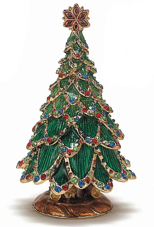 Christmas Tree trinket Box w/star