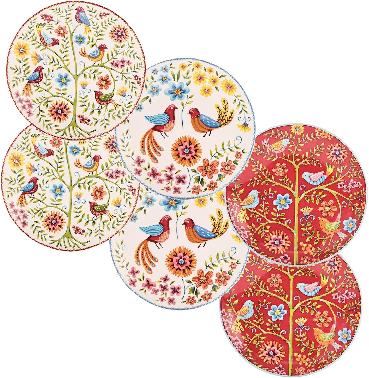 Red Spring Bird Appetizer Plate-assorted-sold separately