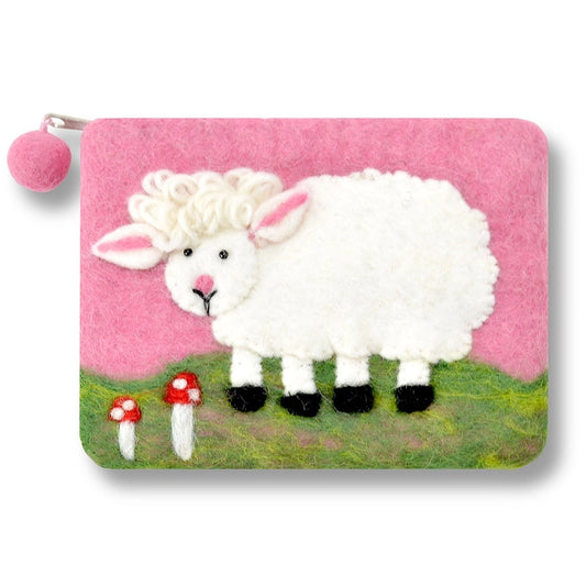 Felted Sheep Coin Purse