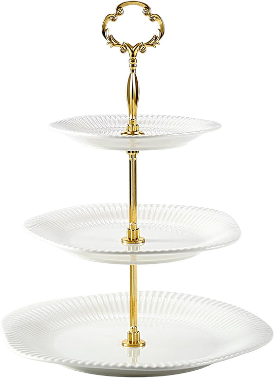 3 tier ceramic serving tray