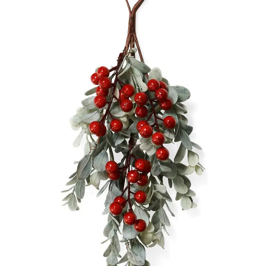 Faux Teardrop leaves with Berries - 6x12