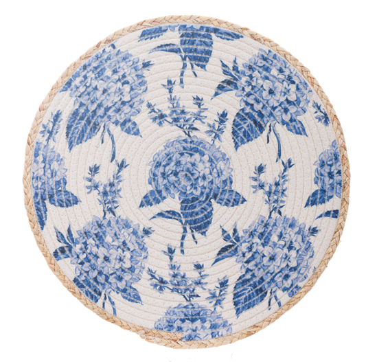 Round Hydrangea Placemat