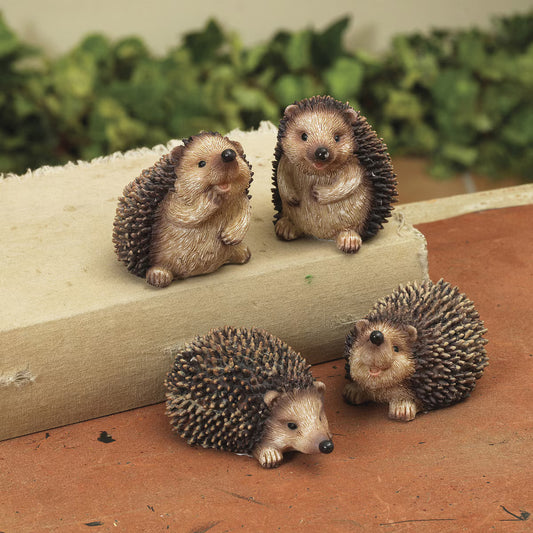 Resin Hedgehog Figurine, 4 Assorted (sold separately)