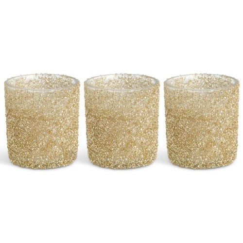 Gold Textured Glass Votive Candles-Sold Separately