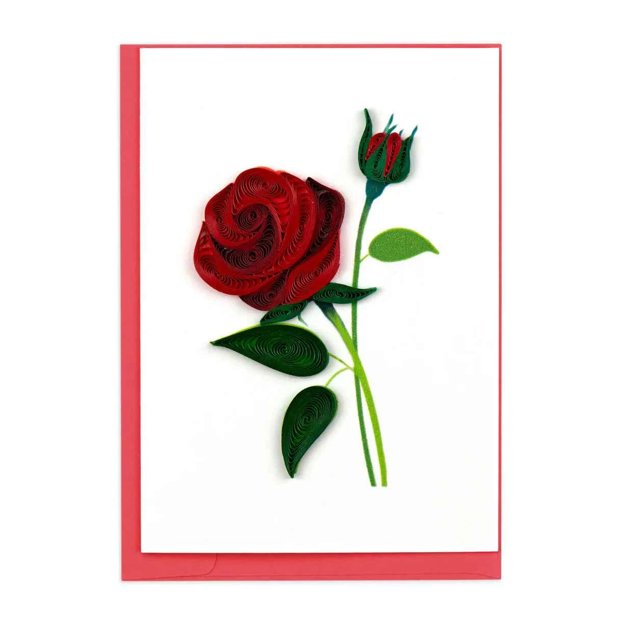 Quilled Rose Gift Enclosure Mini Card