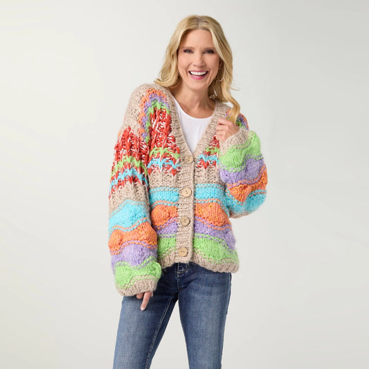 Maloti Chunky Button Front Cardigan