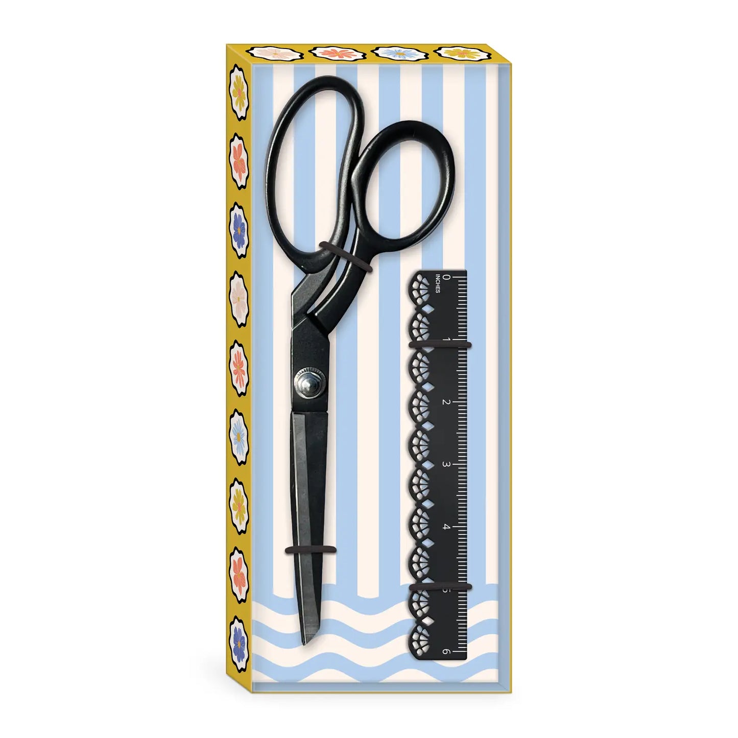 Scissor and Ruler Set Black