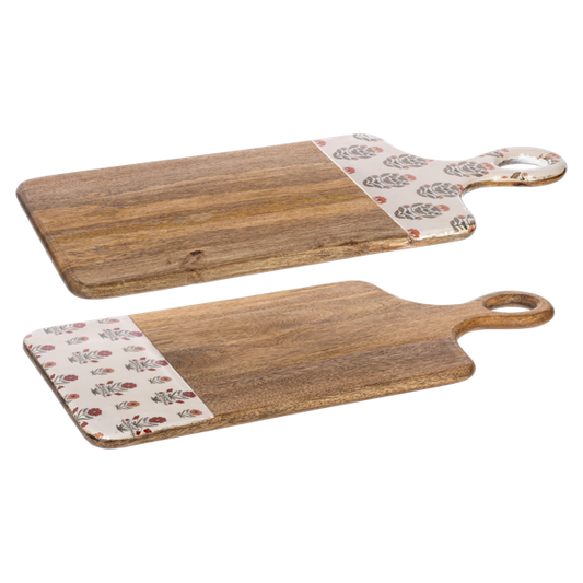 Floral Pattern Cutting Board with Handle (sold separately)