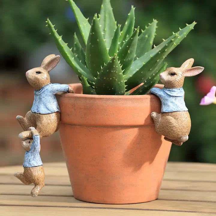 Bunny Family Pot Hangers S/3