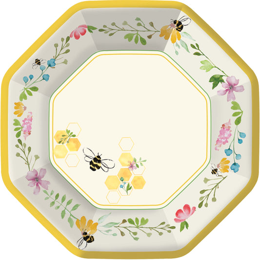 Bumble and Bloom Dessert Plate