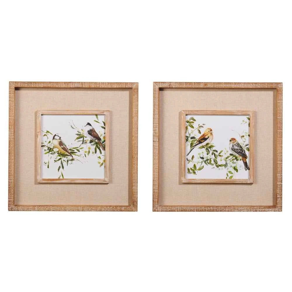 18" Birds on a Branch Framed Wall Art - Sold Separately