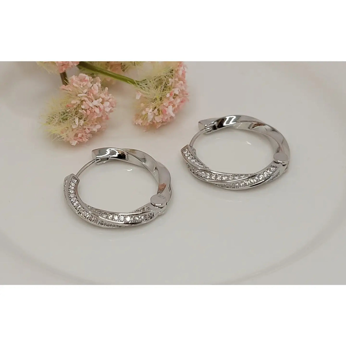 Twisted Huggie Hoop Earrings