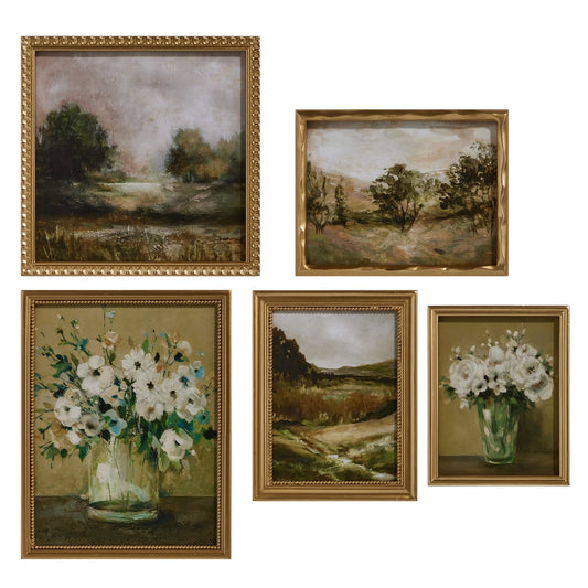 Landscape & Flower Framed Wall Art-sold separately