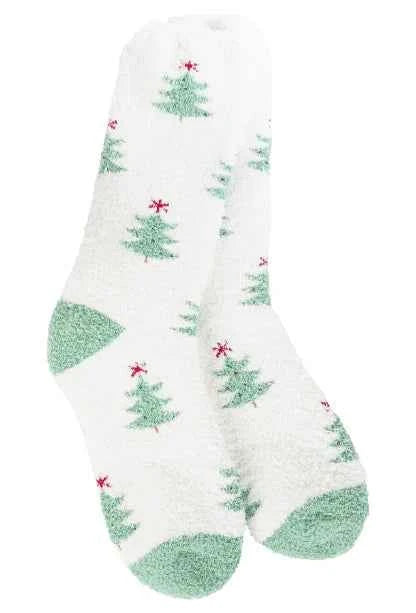 Cozy Crew Socks - Holiday Forest