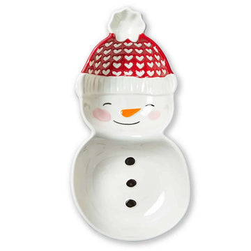 Snowman 2 part  Serving dish