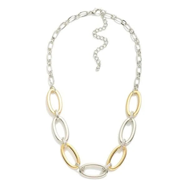 oval rings necklace