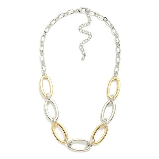 oval rings necklace