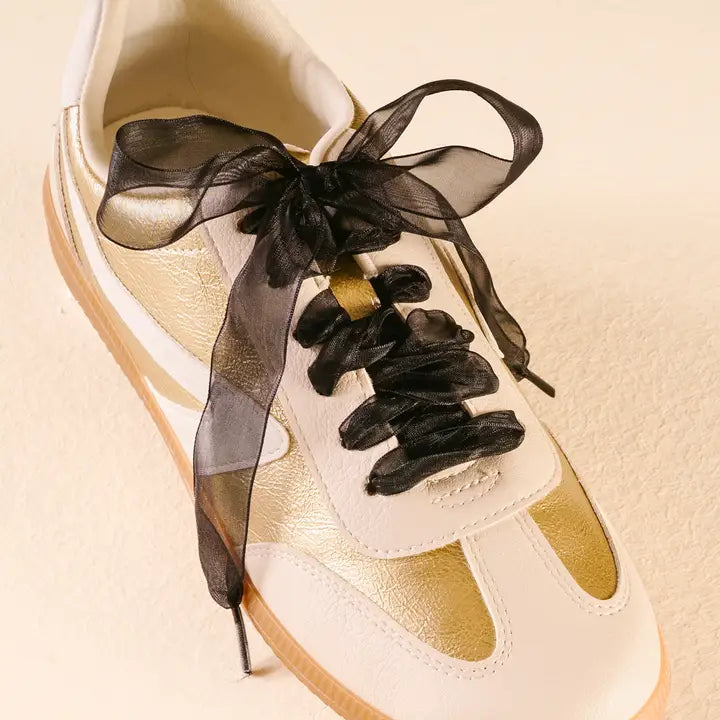 Step It Up Shoelaces–Sheer Black