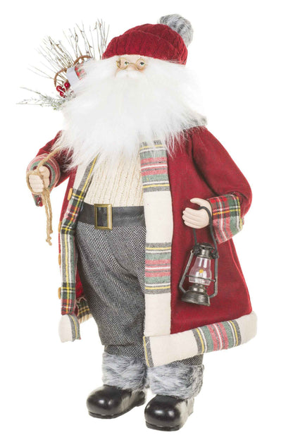 NEW-Cream/Grey Santa