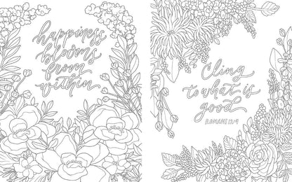 Scriptures and Florals Coloring Book by Allison  Loveall