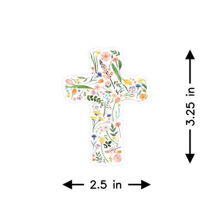Floral Cross - Stickers