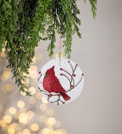 Red Cardinal Ball Ornament-3"D