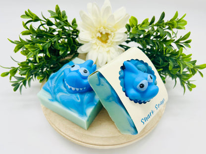 Jabón artesanal Shark para niños VEGANO PROCESO EN FRÍO