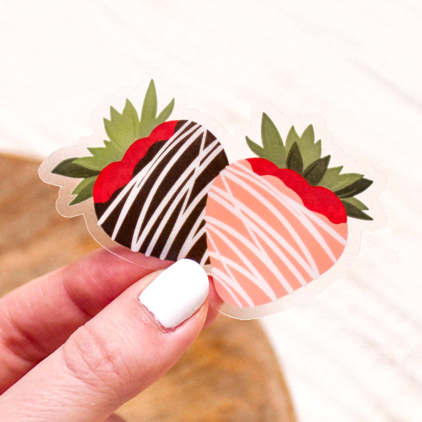 Chocolate Strawberries Sticker - Valentine's Day