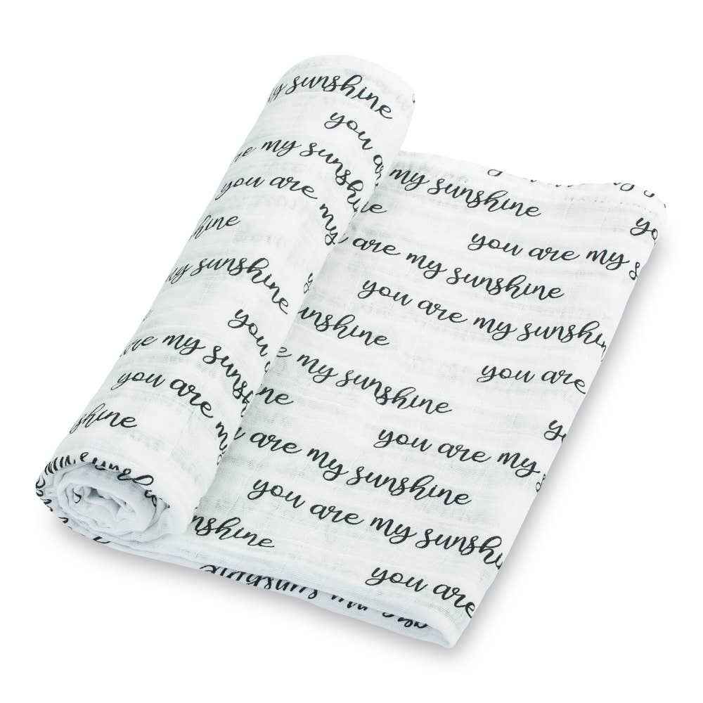 LollyBanks - You Are My Sunshine Baby Muslin Swaddle Blanket