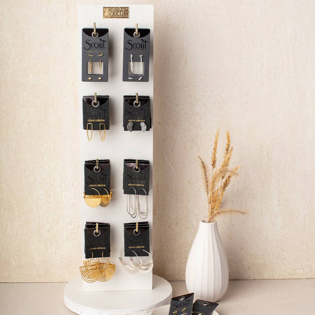 Narrow White Spinning Counter Display