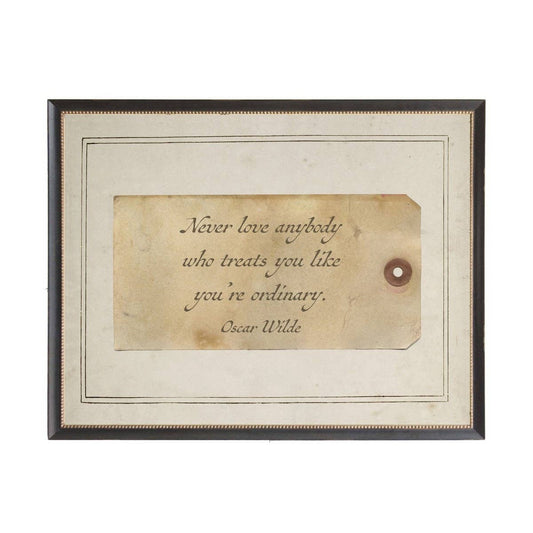 Oscar Wilde Love Quote On Sepia Tag