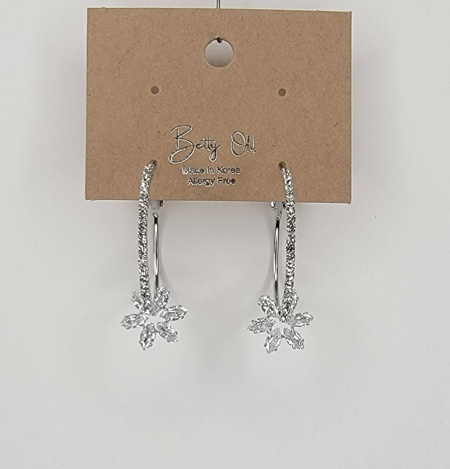 Cubic Zirconia Hoop Earring