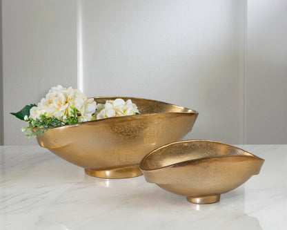 Oval Metal Bowls - Set of 2