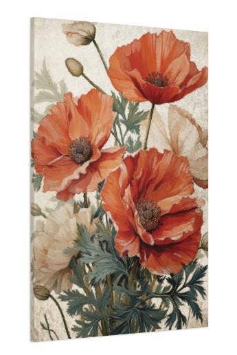 California Poppies Large Canvas Wall Art Floral Decor