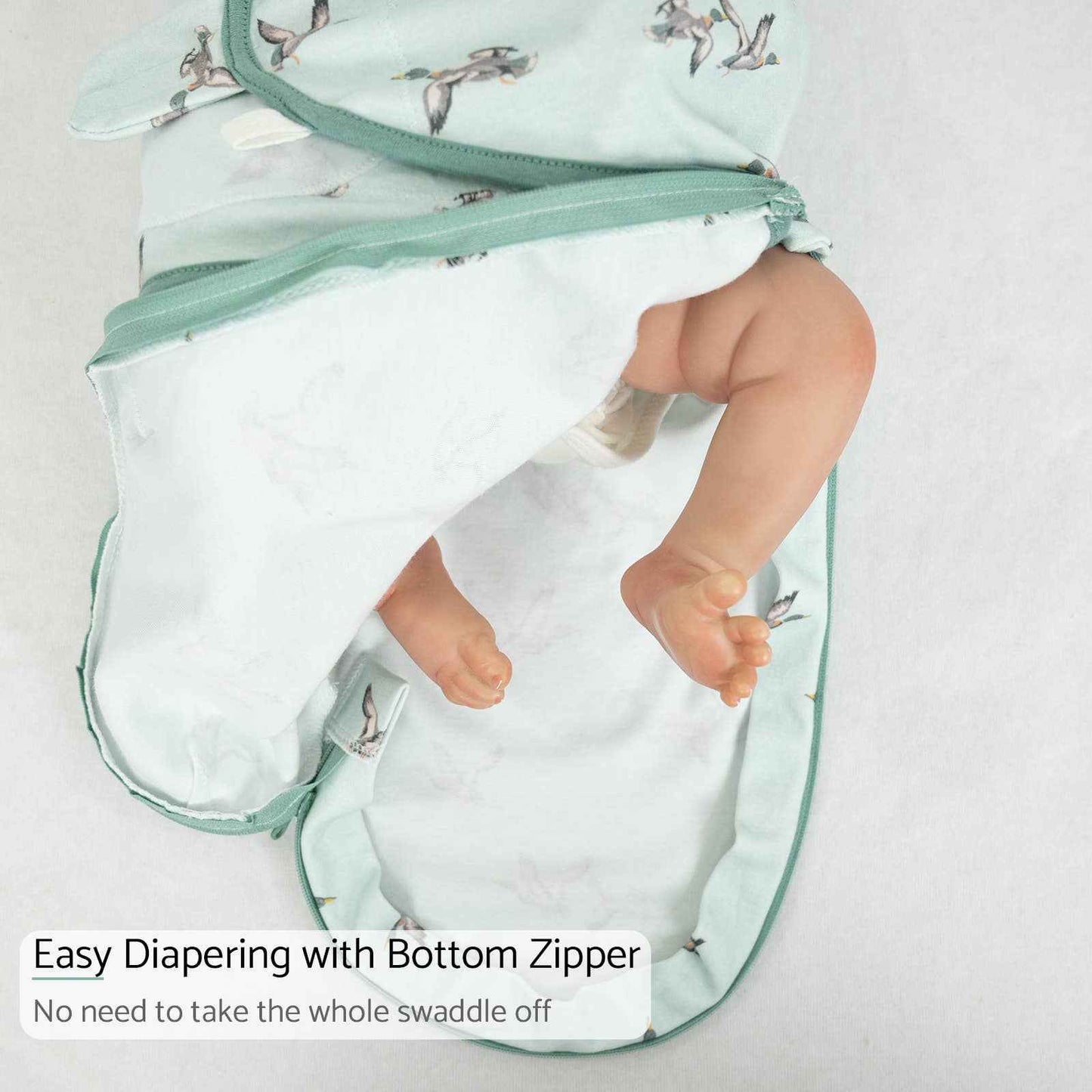 LollyBanks - Quacking'up Baby Sleep Swaddle, 100% Organic Cotton