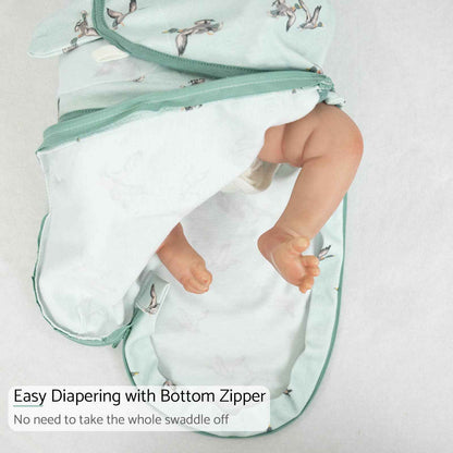 LollyBanks - Quacking'up Baby Sleep Swaddle, 100% Organic Cotton